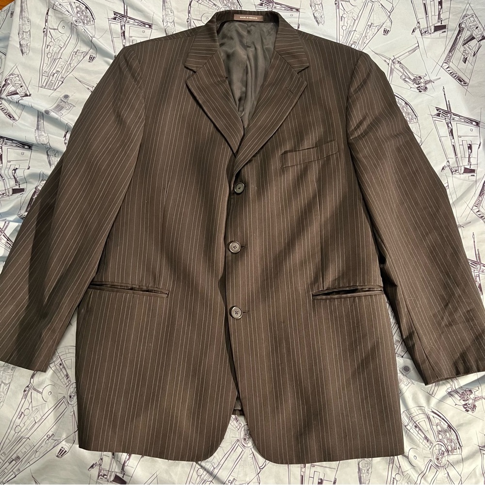 Kenneth Cole Reaction Black Pinstripe Suit Jacket - Picture 4 of 11